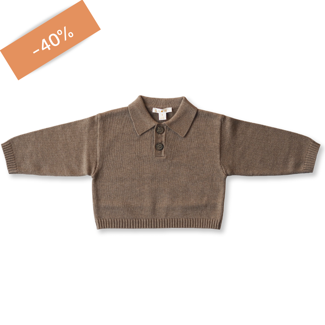 Button Up Pull Over - Mud