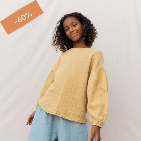Hive Puff Blouse - Zachtgeel